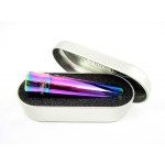 Clipper Rainbow Metall-Feuerzeug, mit Feuerstein, unterschiedliche "eisige" (Icy) Farben
